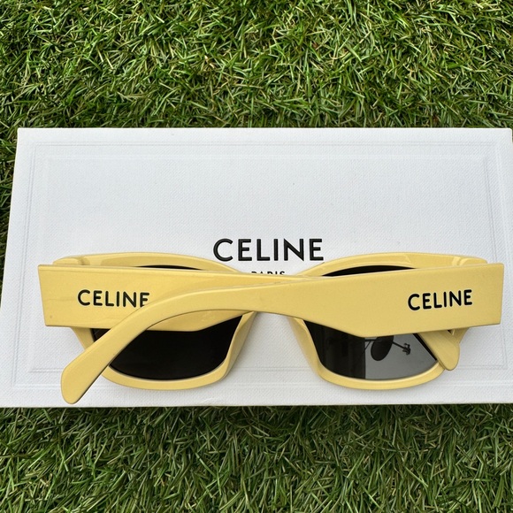 Celine MONOCHROMS CL40197U 39A Cat Eye Yellow Grey Lens Sunglasses - Picture 13 of 13